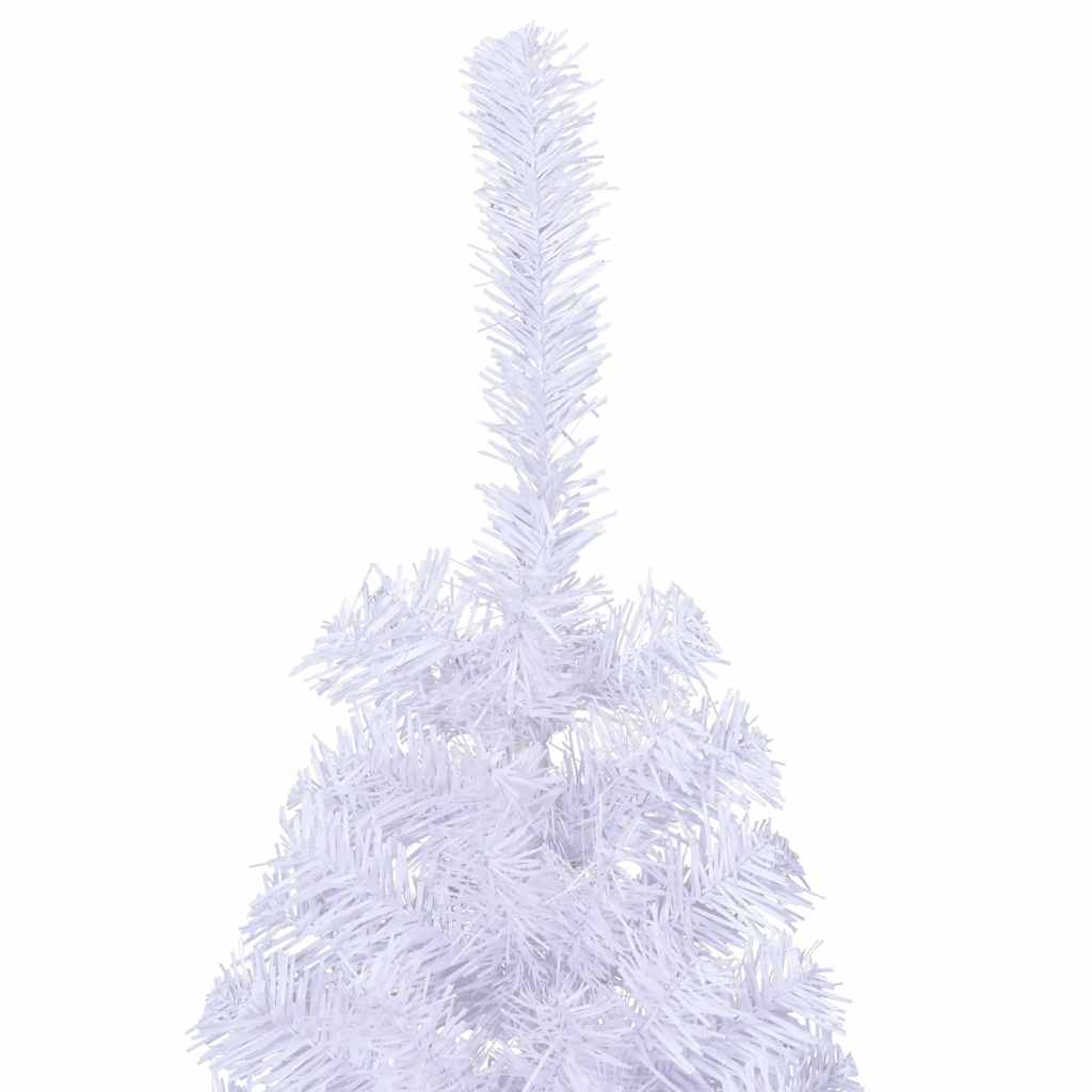 Artificial Half Christmas Tree with Stand White 150 cm PVC